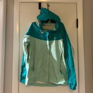 Marmot Girl's green Long Sleeve Hooded All Weather Casual Rain Jacket Size XL